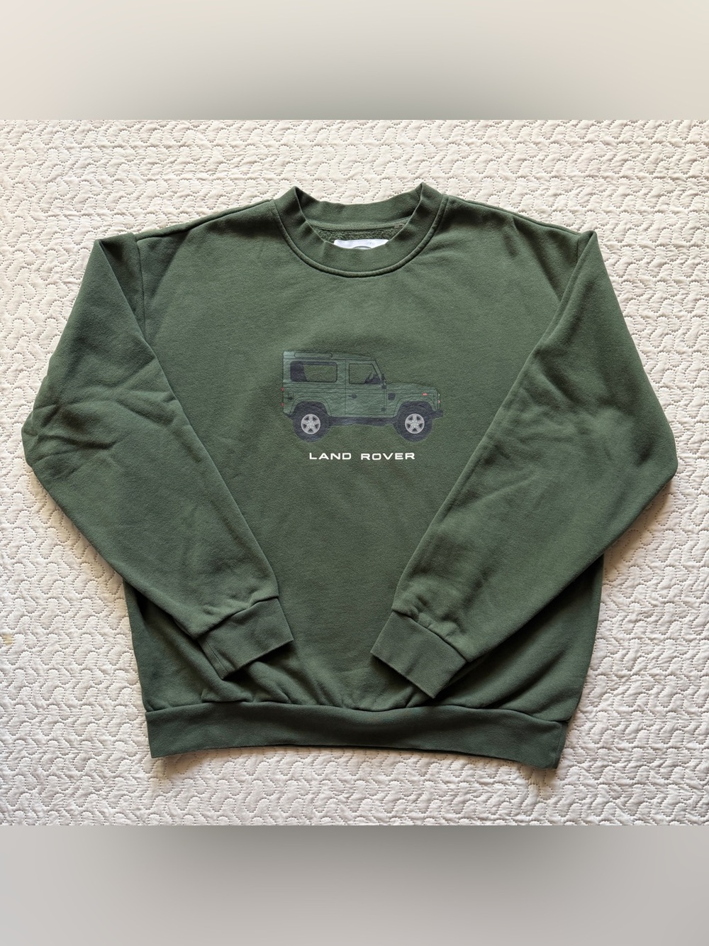 Land Rover x PacSun Defender Men’s Medium Green Graphic Crewneck Sweatshirt